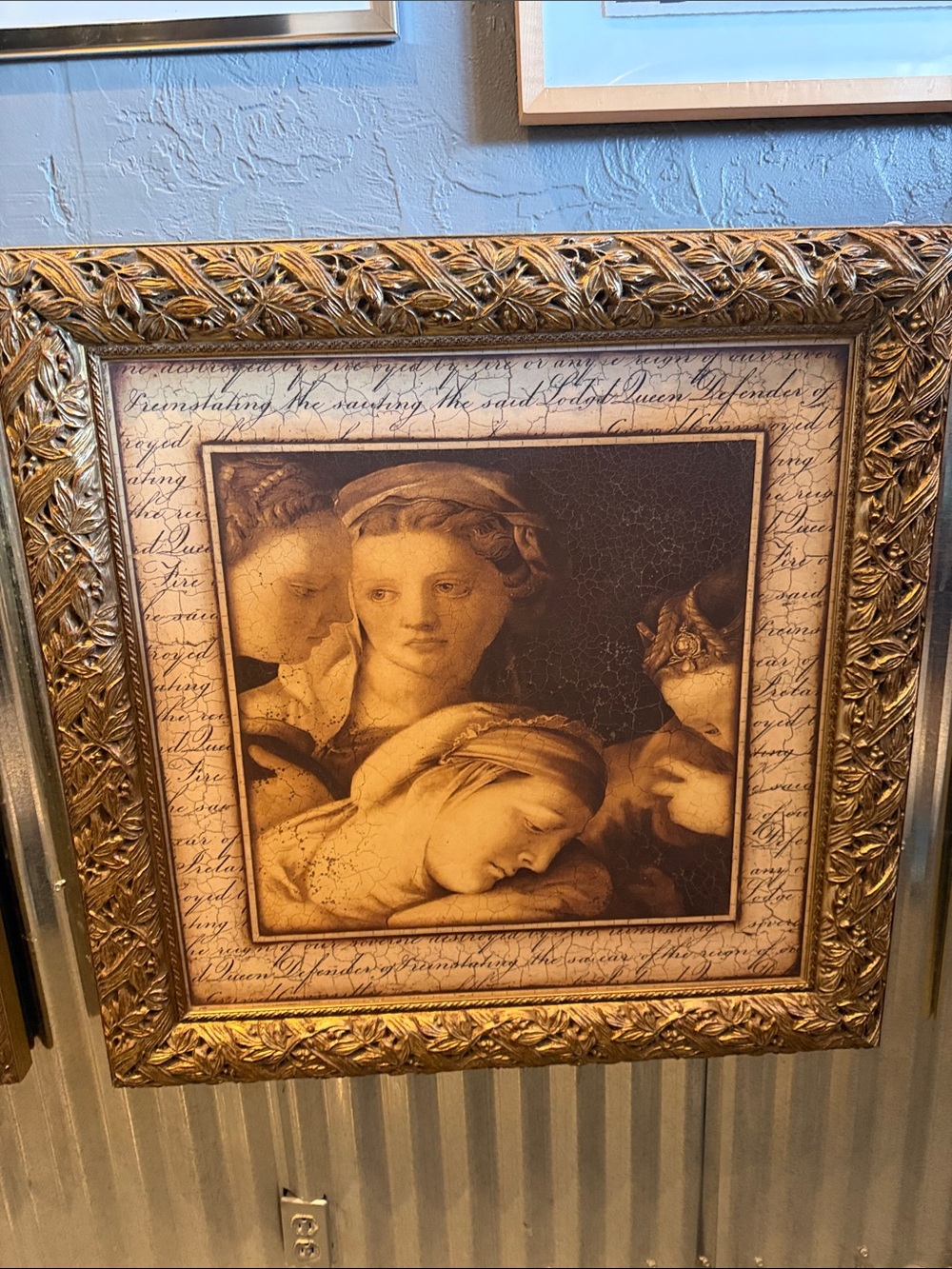 Ornate Gold Framed Classical Art Print - Home Accents